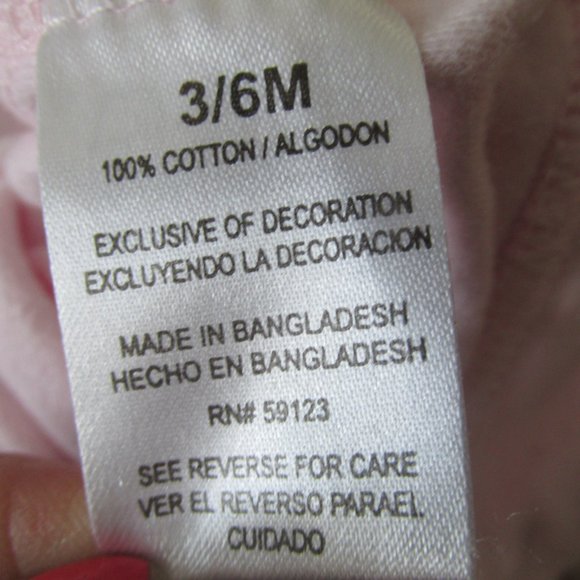 Pullover Sun Hat Girls Size 3-6M‎ Pink Beach Summer Infant - Picture 2 of 2